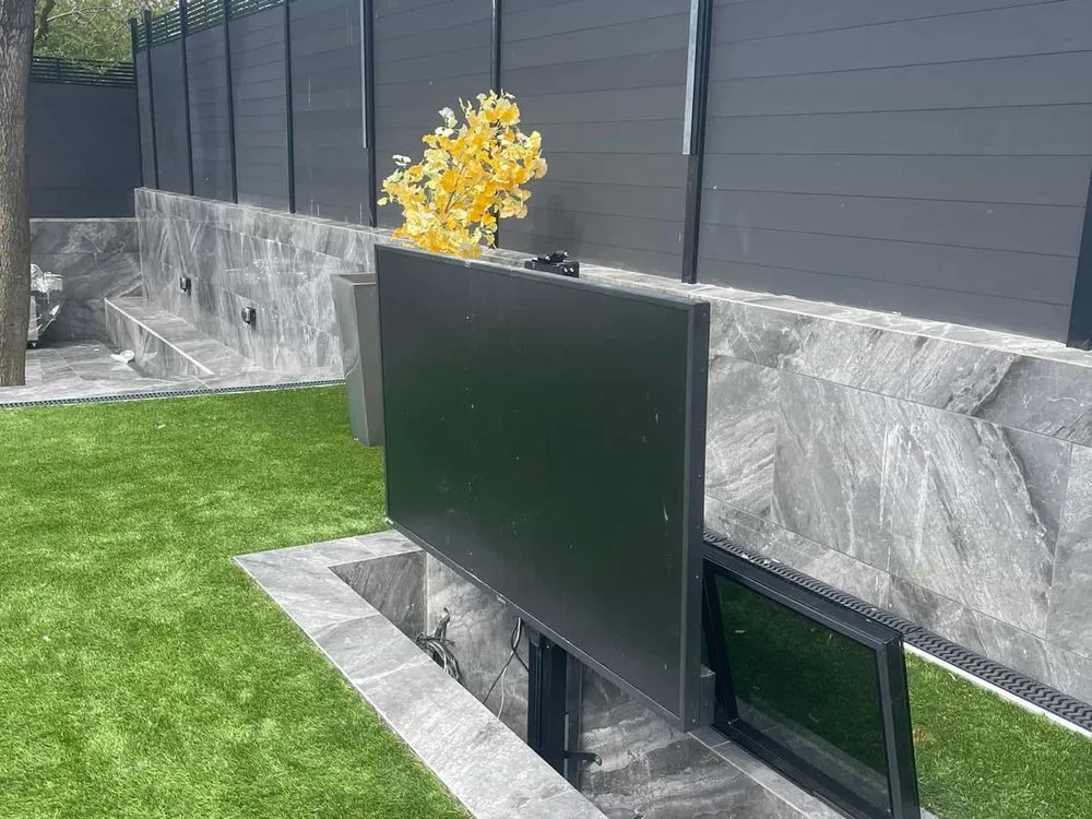 Automated rising bollard installed at a property entrance